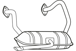 Rear muffler i gruppen Tillflligt dolda artiklar hos  Professional Parts Sweden AB (P22002)