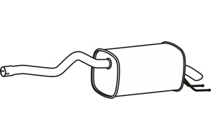 Rear muffler in the group Exhaust parts / Exhaust muffler & kits at  Professional Parts Sweden AB (P22005)