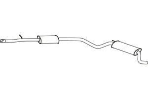 Rear muffler in the group  at  Professional Parts Sweden AB (P22015)
