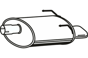 Rear muffler in the group Exhaust parts / Exhaust muffler & kits at  Professional Parts Sweden AB (P22022)