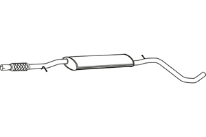 Intermediate muffler in the group Exhaust parts / Exhaust muffler & kits at  Professional Parts Sweden AB (P22023)