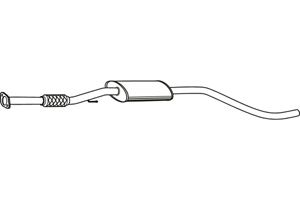 Intermediate muffler in the group Exhaust parts / Exhaust muffler & kits at  Professional Parts Sweden AB (P22026)