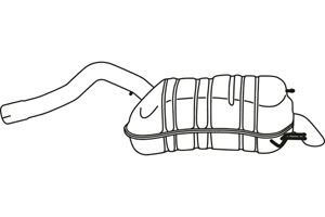Rear muffler in the group Exhaust parts / Exhaust muffler & kits at  Professional Parts Sweden AB (P22031)