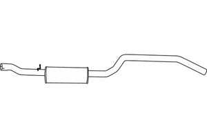Intermediate muffler in the group Exhaust parts / Exhaust muffler & kits at  Professional Parts Sweden AB (P22035)