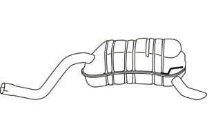 Rear muffler in the group  at  Professional Parts Sweden AB (P22045)