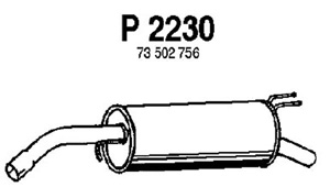 Rear muffler in the group  at  Professional Parts Sweden AB (P2230)