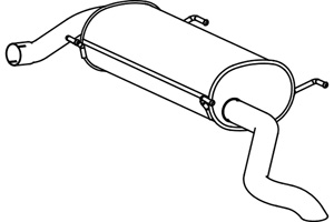 Rear muffler in the group  at  Professional Parts Sweden AB (P2253)