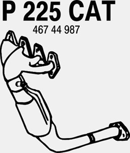 Catalytic converter in the group  at  Professional Parts Sweden AB (P225CAT)