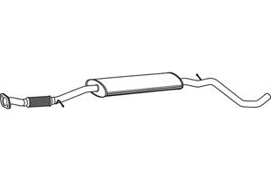 Intermediate muffler i gruppen Tillflligt dolda artiklar hos  Professional Parts Sweden AB (P2283)