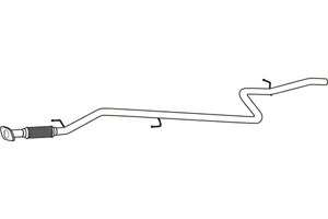 Intermediate pipe in the group  at  Professional Parts Sweden AB (P2294)