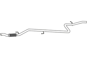 Intermediate pipe in the group  at  Professional Parts Sweden AB (P2296)