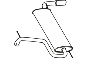 Rear muffler in the group Exhaust parts / Exhaust muffler & kits at  Professional Parts Sweden AB (P23020)