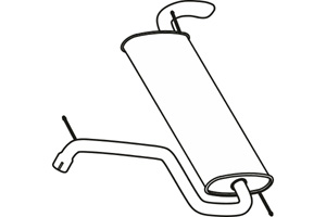 Rear muffler in the group Exhaust parts / Exhaust muffler & kits at  Professional Parts Sweden AB (P23039)