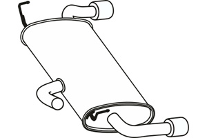 Rear muffler in the group Exhaust parts / Exhaust muffler & kits at  Professional Parts Sweden AB (P23069)