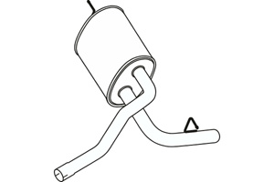 Intermediate muffler in the group Exhaust parts / Exhaust muffler & kits at  Professional Parts Sweden AB (P23073)