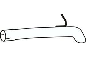 Rear pipe in the group Exhaust parts / Exhaust muffler & kits at  Professional Parts Sweden AB (P23074)