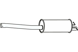 Intermediate muffler in the group Exhaust parts / Exhaust muffler & kits at  Professional Parts Sweden AB (P23075)