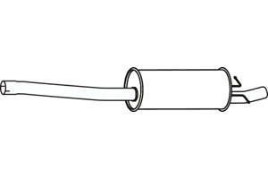 Intermediate muffler in the group Exhaust parts / Exhaust muffler & kits at  Professional Parts Sweden AB (P23076)