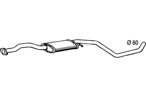 Intermediate muffler in the group  at  Professional Parts Sweden AB (P2310)