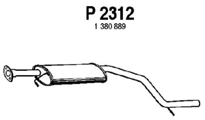 Intermediate muffler in the group  at  Professional Parts Sweden AB (P2312)