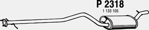 Intermediate muffler in the group  at  Professional Parts Sweden AB (P2318)