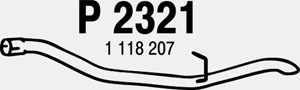 Rear pipe in the group  at  Professional Parts Sweden AB (P2321)