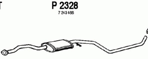 Intermediate muffler in the group  at  Professional Parts Sweden AB (P2328)