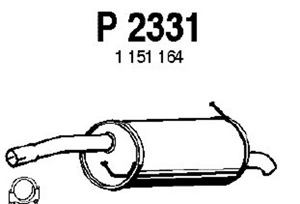 Rear muffler in the group  at  Professional Parts Sweden AB (P2331)
