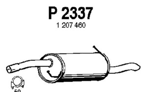 Rear muffler in the group  at  Professional Parts Sweden AB (P2337)