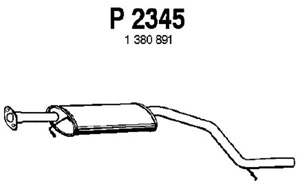 Intermediate muffler in the group  at  Professional Parts Sweden AB (P2345)