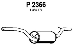 Rear muffler in the group  at  Professional Parts Sweden AB (P2366)