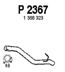 Rear pipe in the group  at  Professional Parts Sweden AB (P2367)