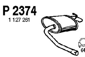 Rear muffler in the group  at  Professional Parts Sweden AB (P2374)