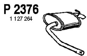 Rear muffler i gruppen Tillflligt dolda artiklar hos  Professional Parts Sweden AB (P2376)