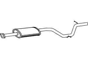 Intermediate muffler in the group  at  Professional Parts Sweden AB (P2389)