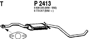 Intermediate muffler in the group  at  Professional Parts Sweden AB (P2413)