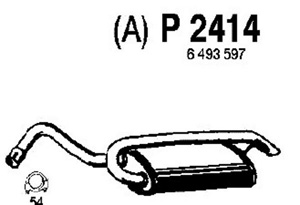 Rear muffler in the group  at  Professional Parts Sweden AB (P2414)