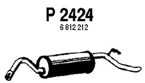 Rear muffler in the group  at  Professional Parts Sweden AB (P2424)