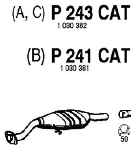 Catalytic converter in the group  at  Professional Parts Sweden AB (P243CAT)