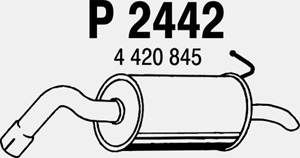 Rear muffler in the group  at  Professional Parts Sweden AB (P2442)