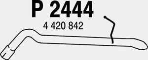 Rear pipe in the group  at  Professional Parts Sweden AB (P2444)