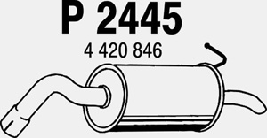 Rear muffler i gruppen Tillflligt dolda artiklar hos  Professional Parts Sweden AB (P2445)