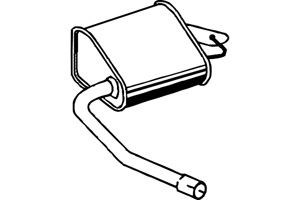 Rear muffler in the group Exhaust parts / Exhaust muffler & kits at  Professional Parts Sweden AB (P2448)