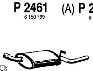 Rear muffler i gruppen Tillflligt dolda artiklar hos  Professional Parts Sweden AB (P2461)