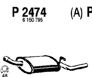 Rear muffler in the group  at  Professional Parts Sweden AB (P2474)