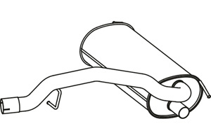 Rear muffler in the group  at  Professional Parts Sweden AB (P2481)