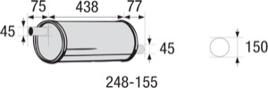 Mellanljussd�mpare Universal in the group Exhaust parts / Exhaust muffler & kits at  Professional Parts Sweden AB (248-155)