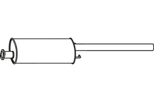Intermediate muffler in the group  at  Professional Parts Sweden AB (P2487)