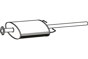 Intermediate muffler in the group  at  Professional Parts Sweden AB (P2489)