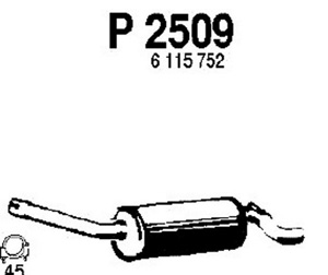 Rear muffler in the group  at  Professional Parts Sweden AB (P2509)